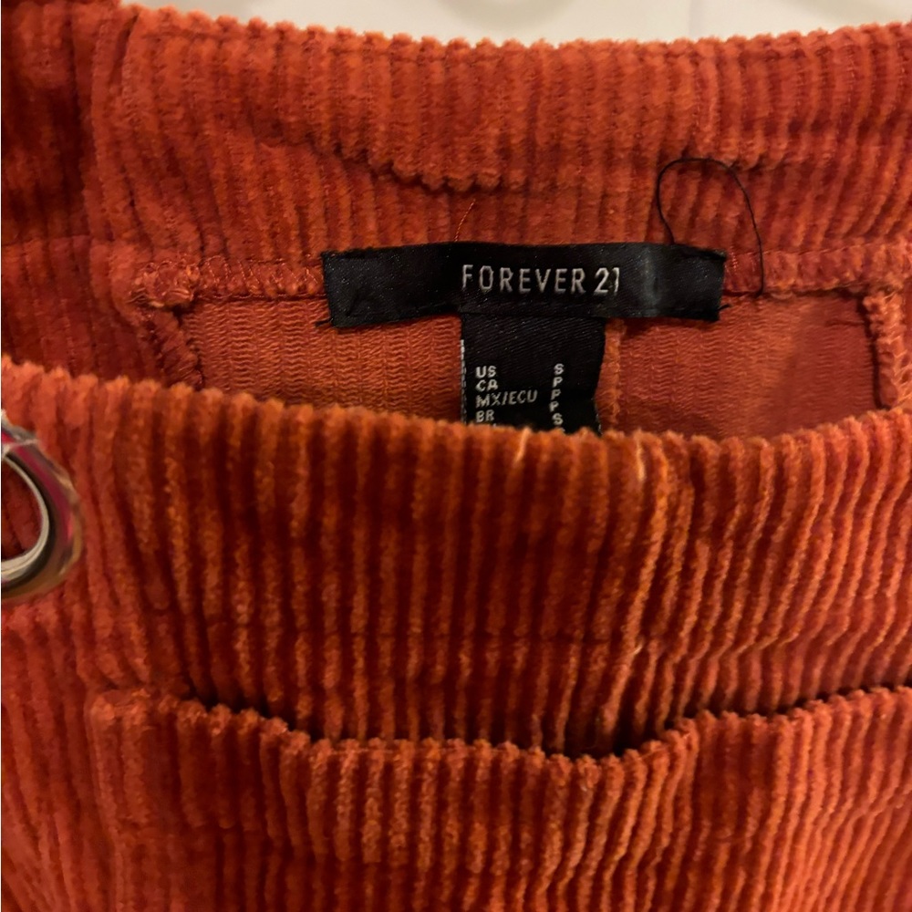 Burnt Orange Overall Dress - Picture 3 of 3